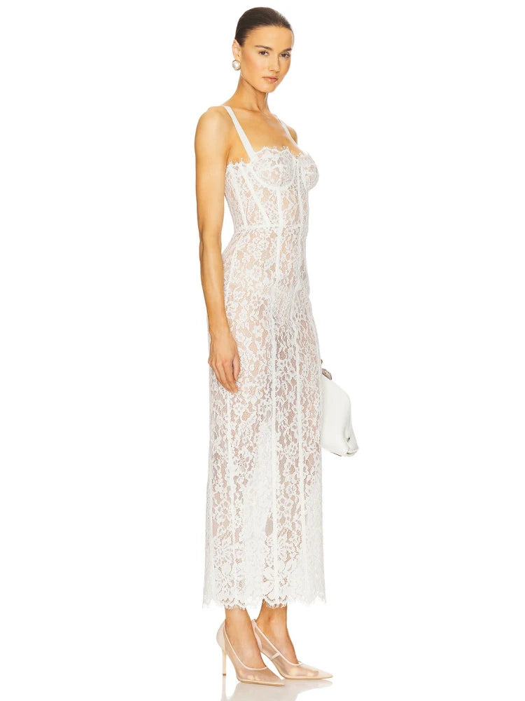 MIDNIGHT LACE BODYCON DRESS