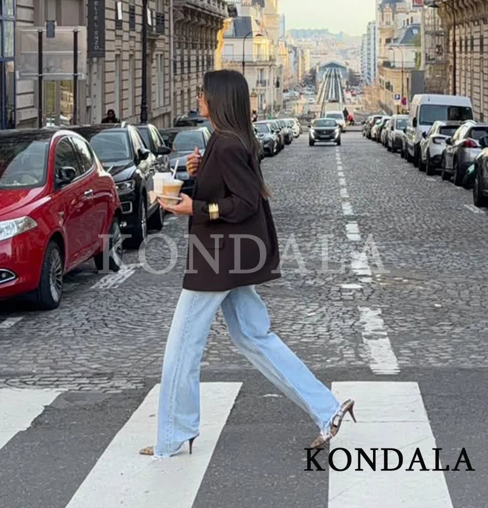 ELEGANT COMMUTE DOUBLE-BREASTED BLAZER WOMEN VINTAGE