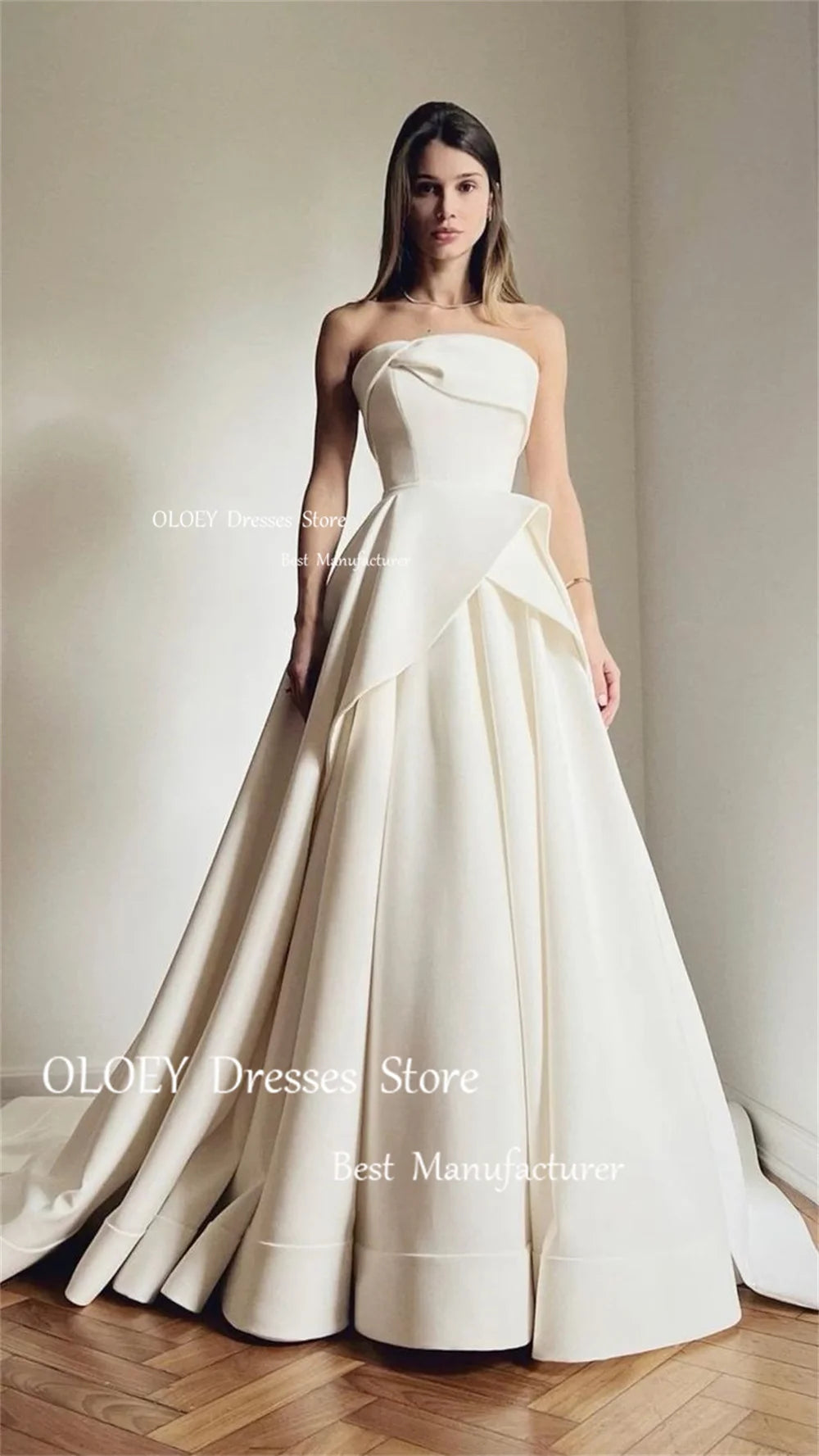 IVORY ELEGANCE STRAPLESS BRIDAL GOWN