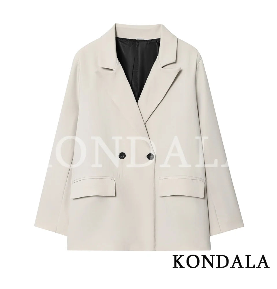 ELEGANT COMMUTE DOUBLE-BREASTED BLAZER WOMEN VINTAGE
