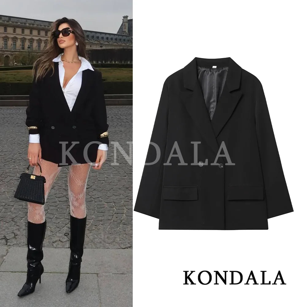 MINIMAL CHIC DOUBLE-BREASTED BLAZER