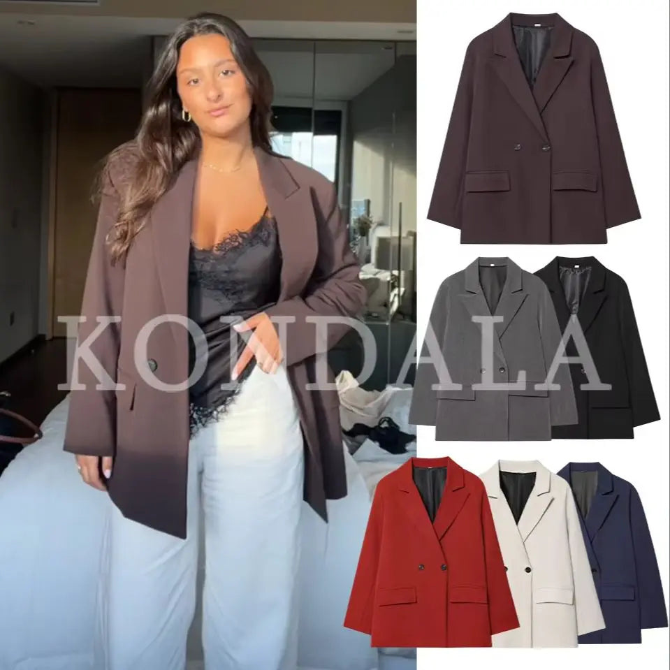 MINIMAL CHIC DOUBLE-BREASTED BLAZER
