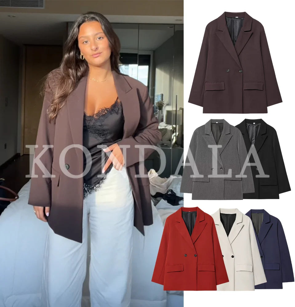 MINIMAL CHIC DOUBLE-BREASTED BLAZER