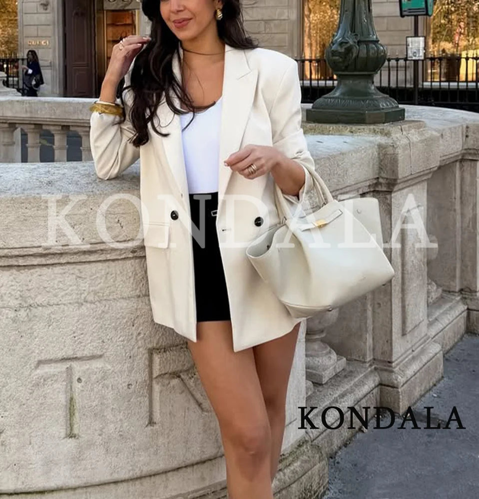 MINIMAL CHIC DOUBLE-BREASTED BLAZER