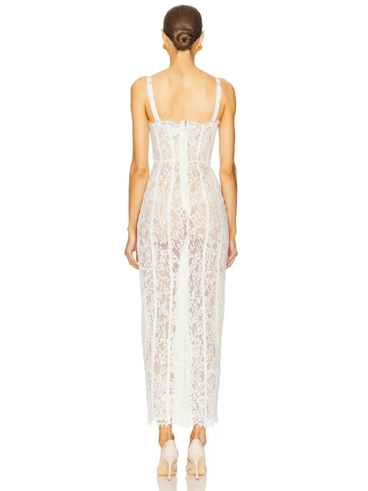 MIDNIGHT LACE BODYCON DRESS